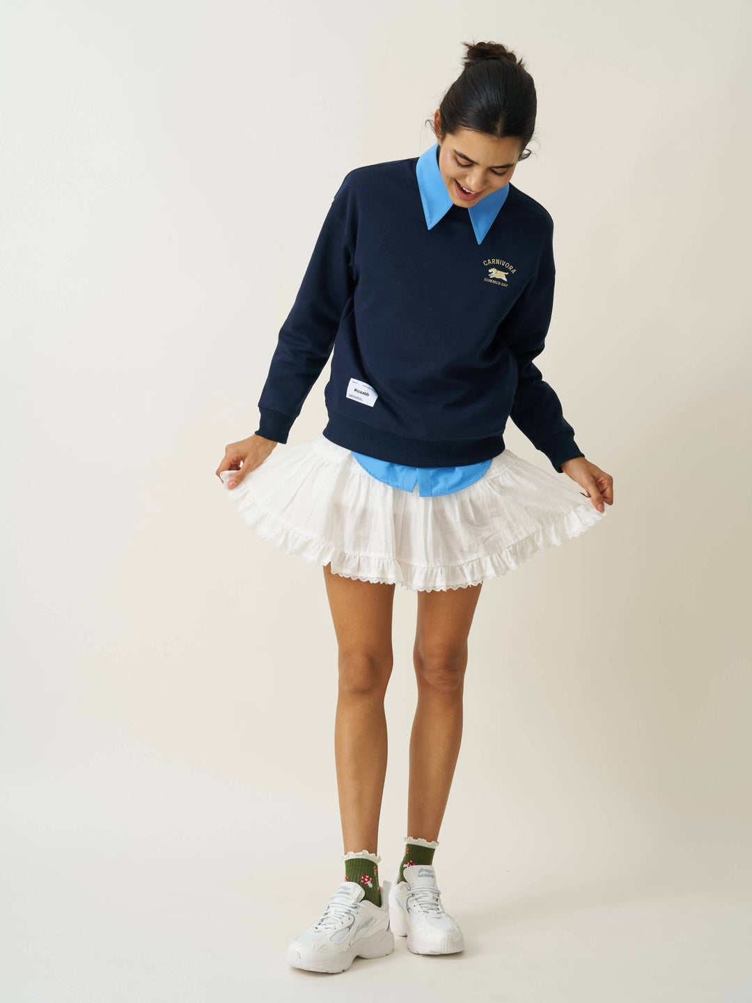 🍄 Mushroom Ruffle Grip Sock | Pilates Socks - Echo Market