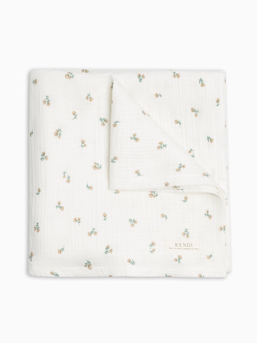 Muslin Swaddle Blanket | Palmer Floral | Dune + Laguna - Echo Market