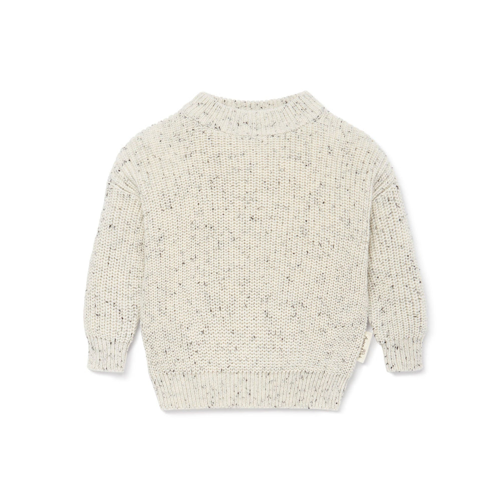 Natural Fleck Knit Sweater - Echo Market