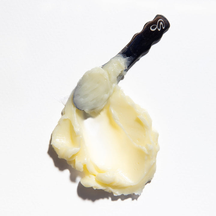 swatch of body butter on a white background