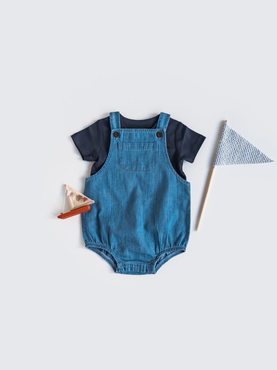 Noe Organic Chambray Bubble Overall - Echo Market
