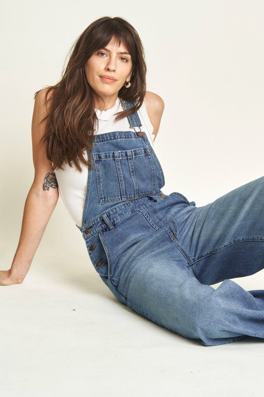 Norman Wide leg Overalls | Vintage Indigo - Echo Market
