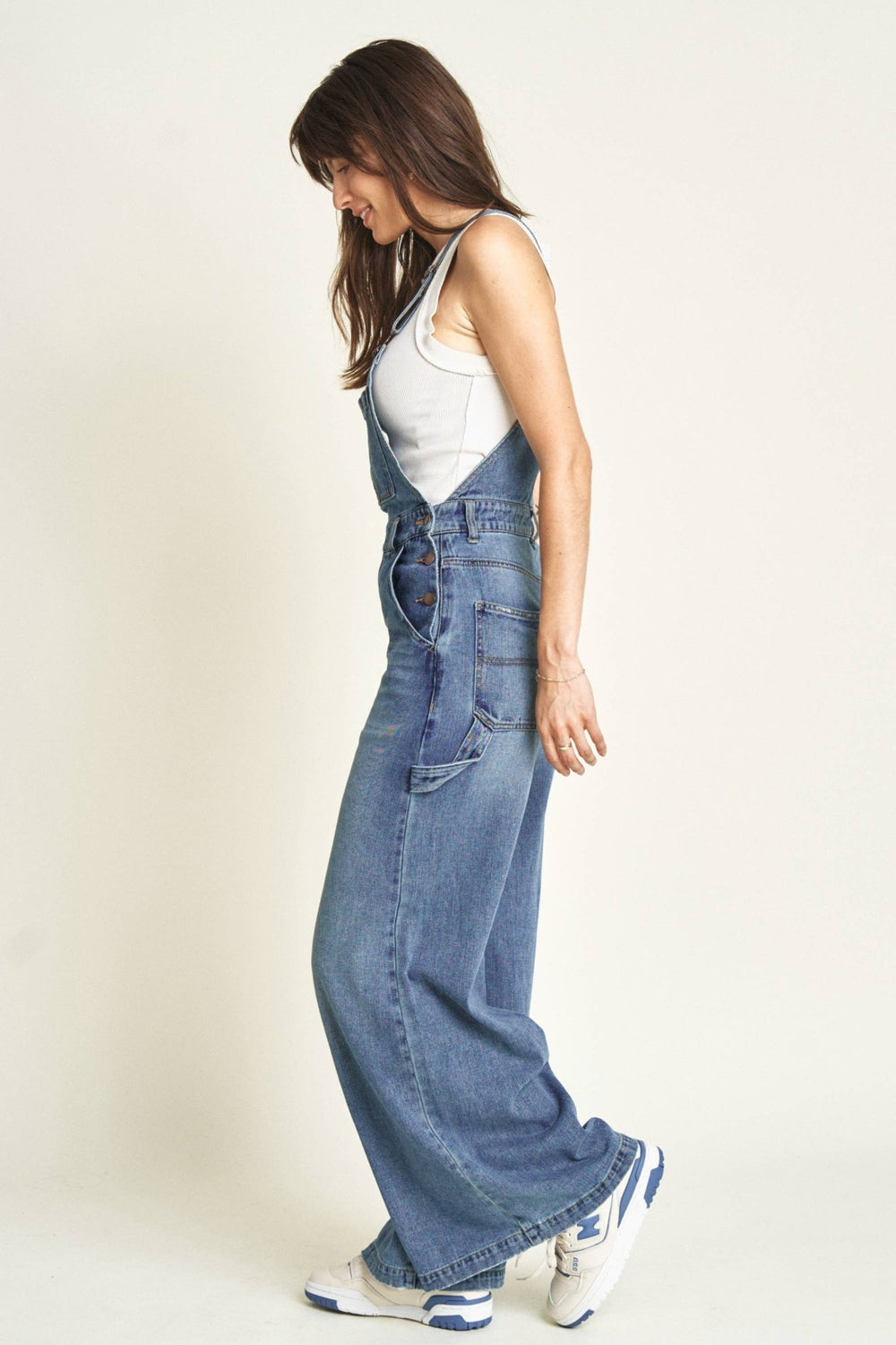 Norman Wide leg Overalls | Vintage Indigo - Echo Market