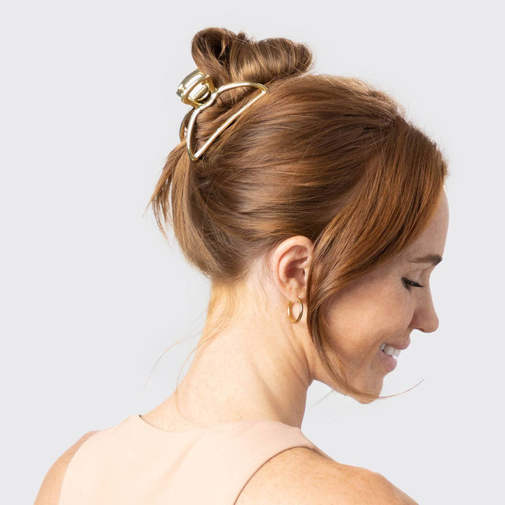 Open Shape Claw Clip | Gold - Echo Market