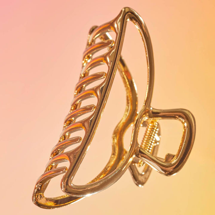 Open Shape Claw Clip | Gold - Echo Market