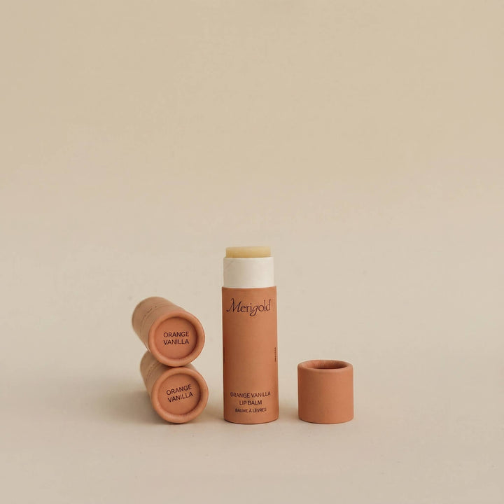 Set of lip balm containers with &