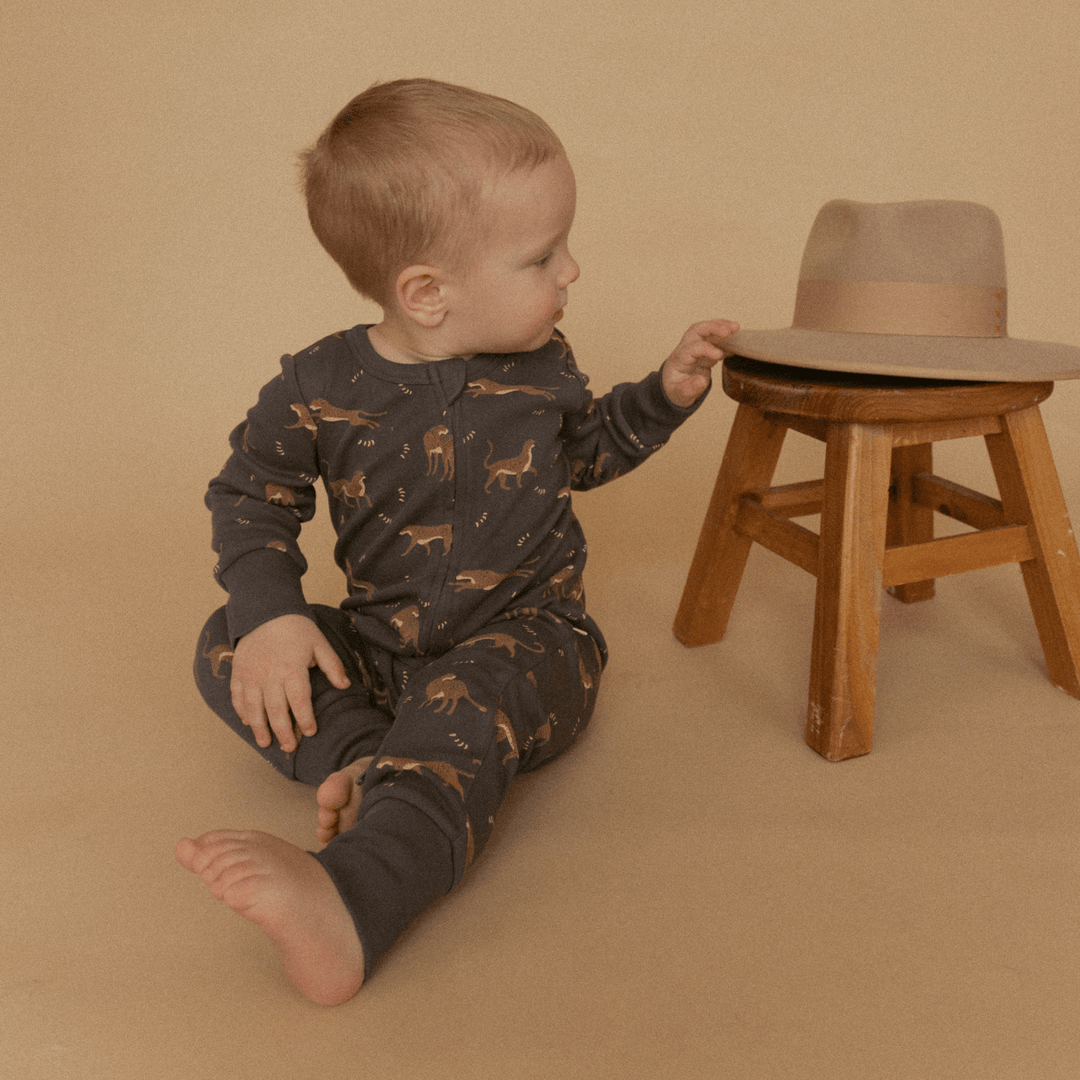 Organic 2 - Way Zip Romper | Leopard - Echo Market