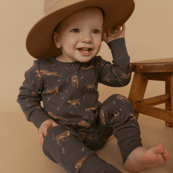 Organic 2 - Way Zip Romper | Leopard - Echo Market