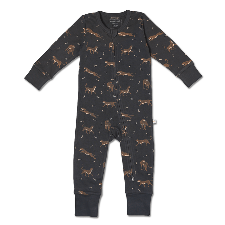 Organic 2 - Way Zip Romper | Leopard - Echo Market