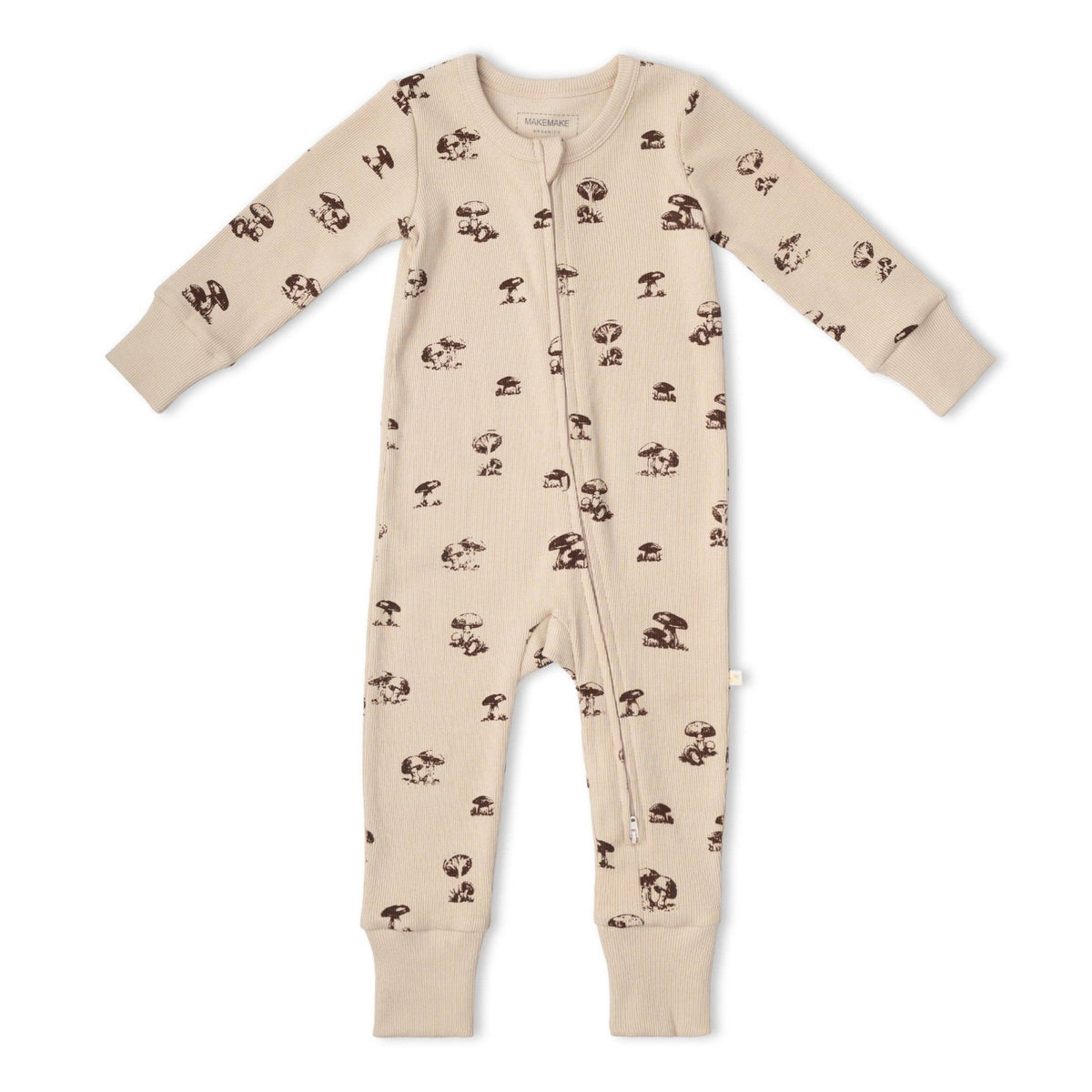 Organic 2-Way Zip Romper | Mushroom - Echo Market