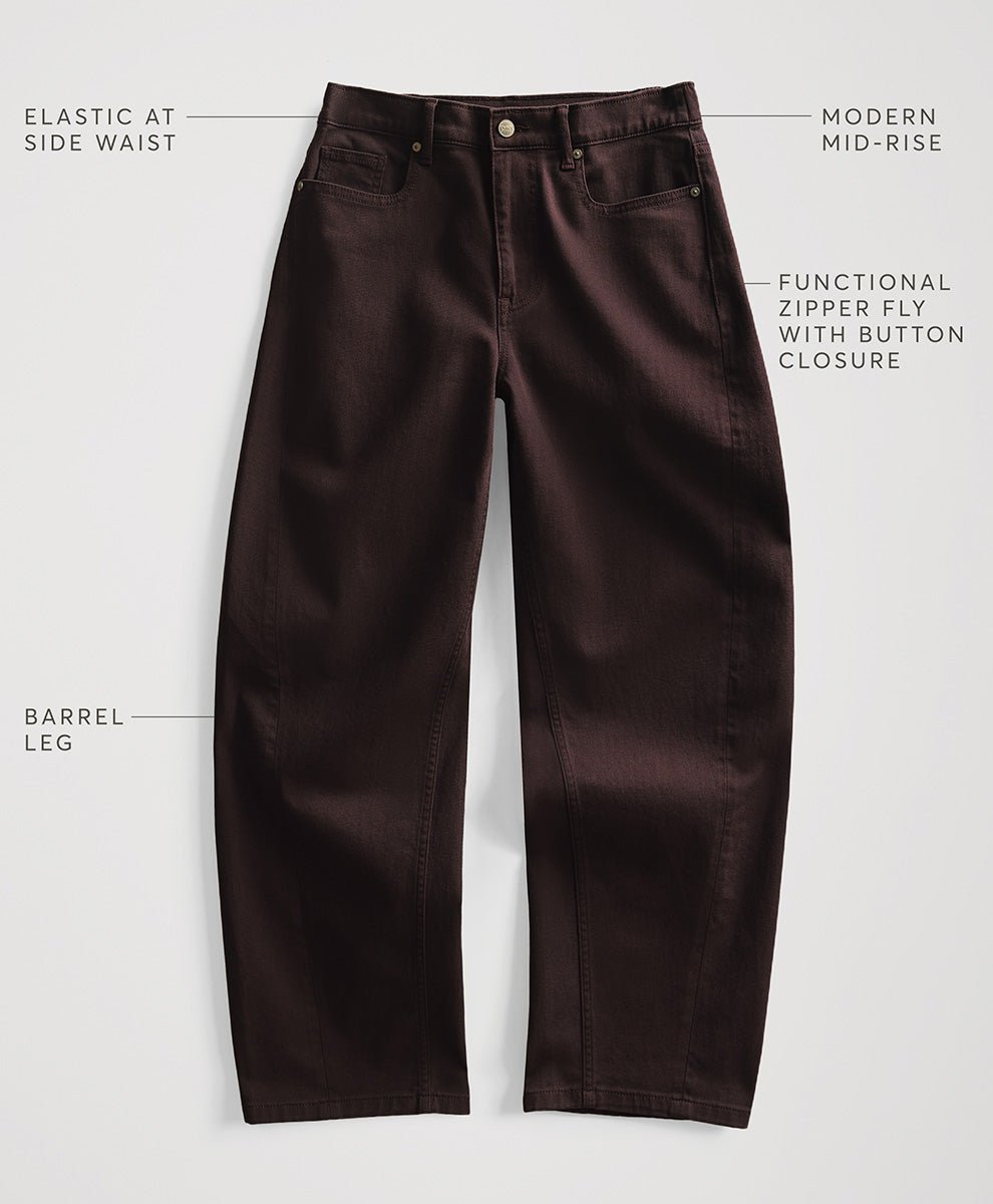 Organic All-Day Twill Barrel Leg Pant - Echo Market