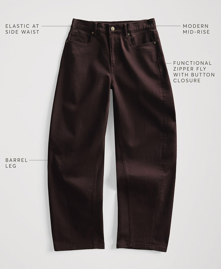 Organic All-Day Twill Barrel Leg Pant - Echo Market