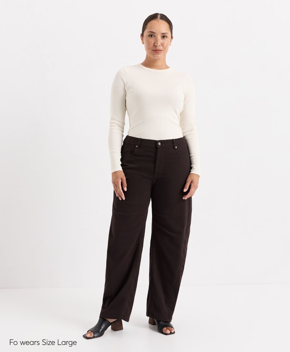 Organic All-Day Twill Barrel Leg Pant - Echo Market