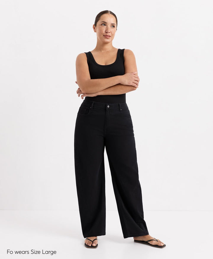 Organic All-Day Twill Barrel Leg Pant - Echo Market