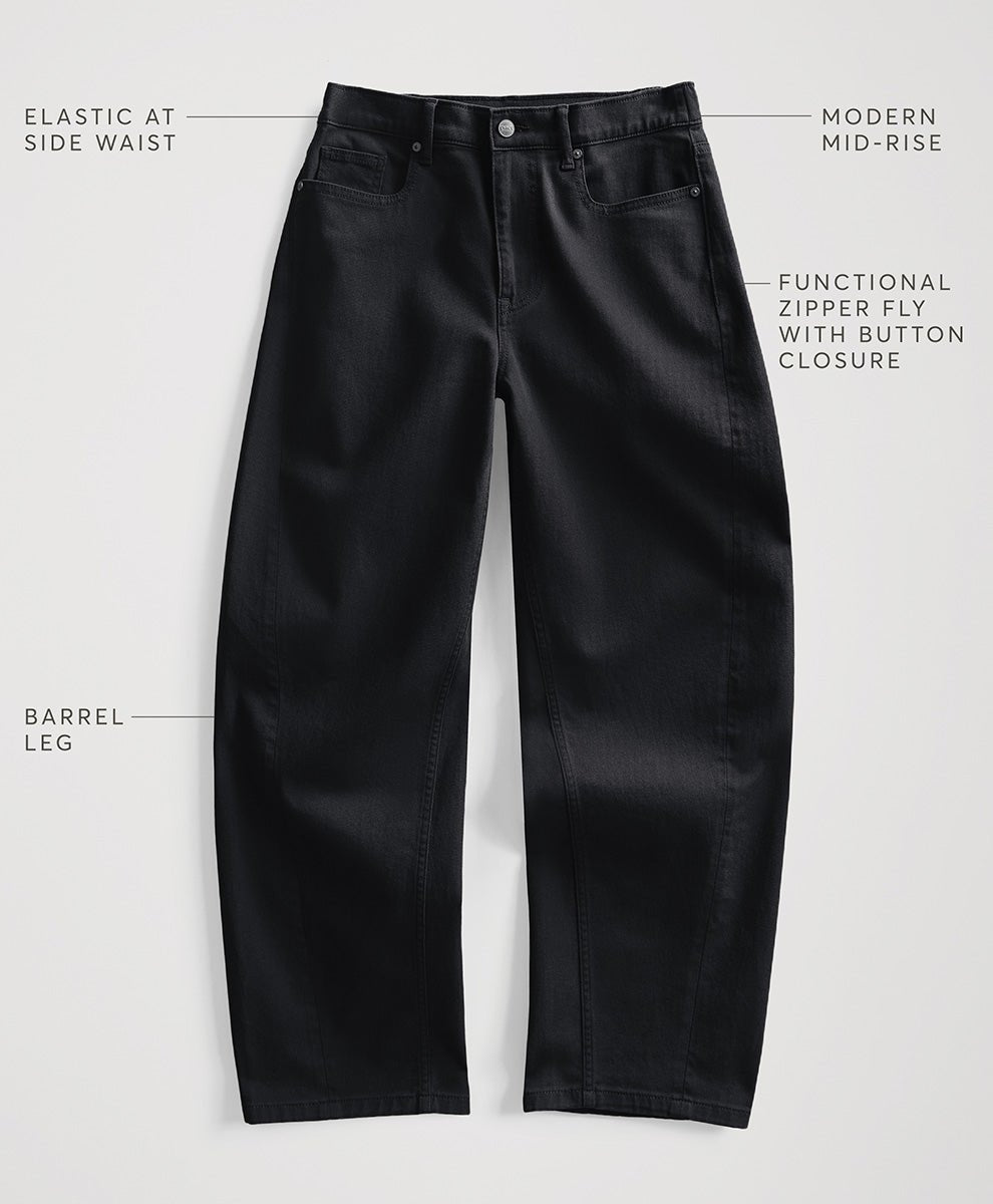 Organic All-Day Twill Barrel Leg Pant - Echo Market