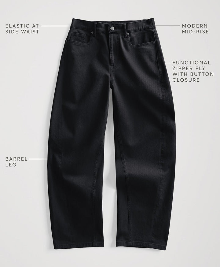 Organic All-Day Twill Barrel Leg Pant - Echo Market