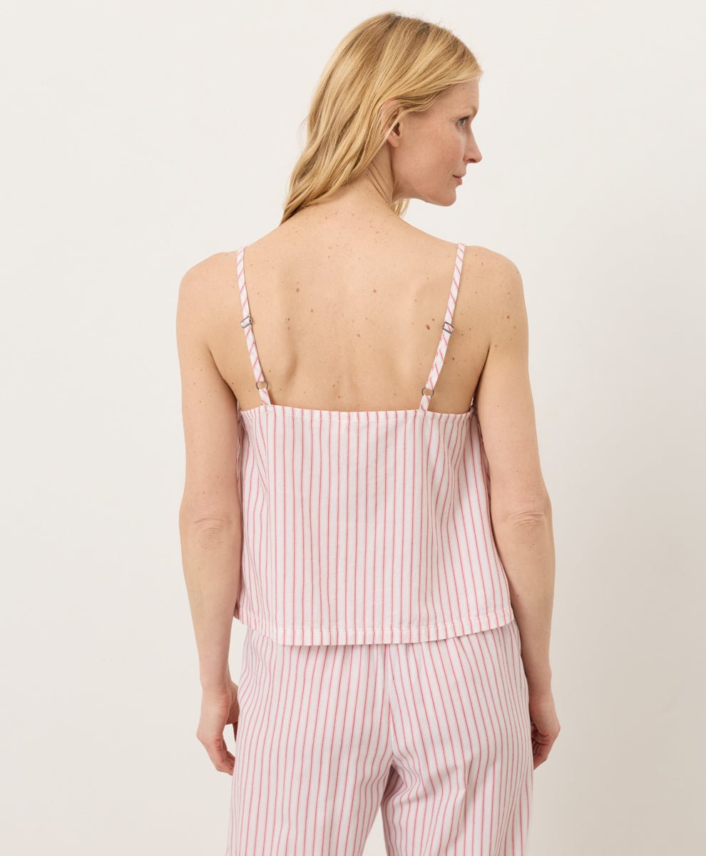 Organic Breezy Cotton Sleep Cami | Dayspring Stripe - Echo Market