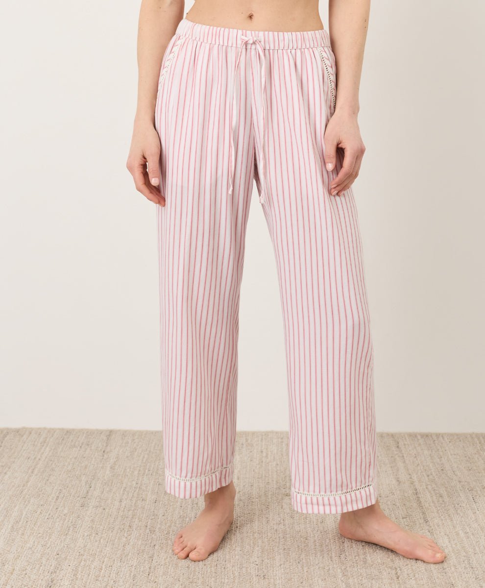 Organic Breezy Cotton Sleep Pant | Dayspring Stripe - Echo Market