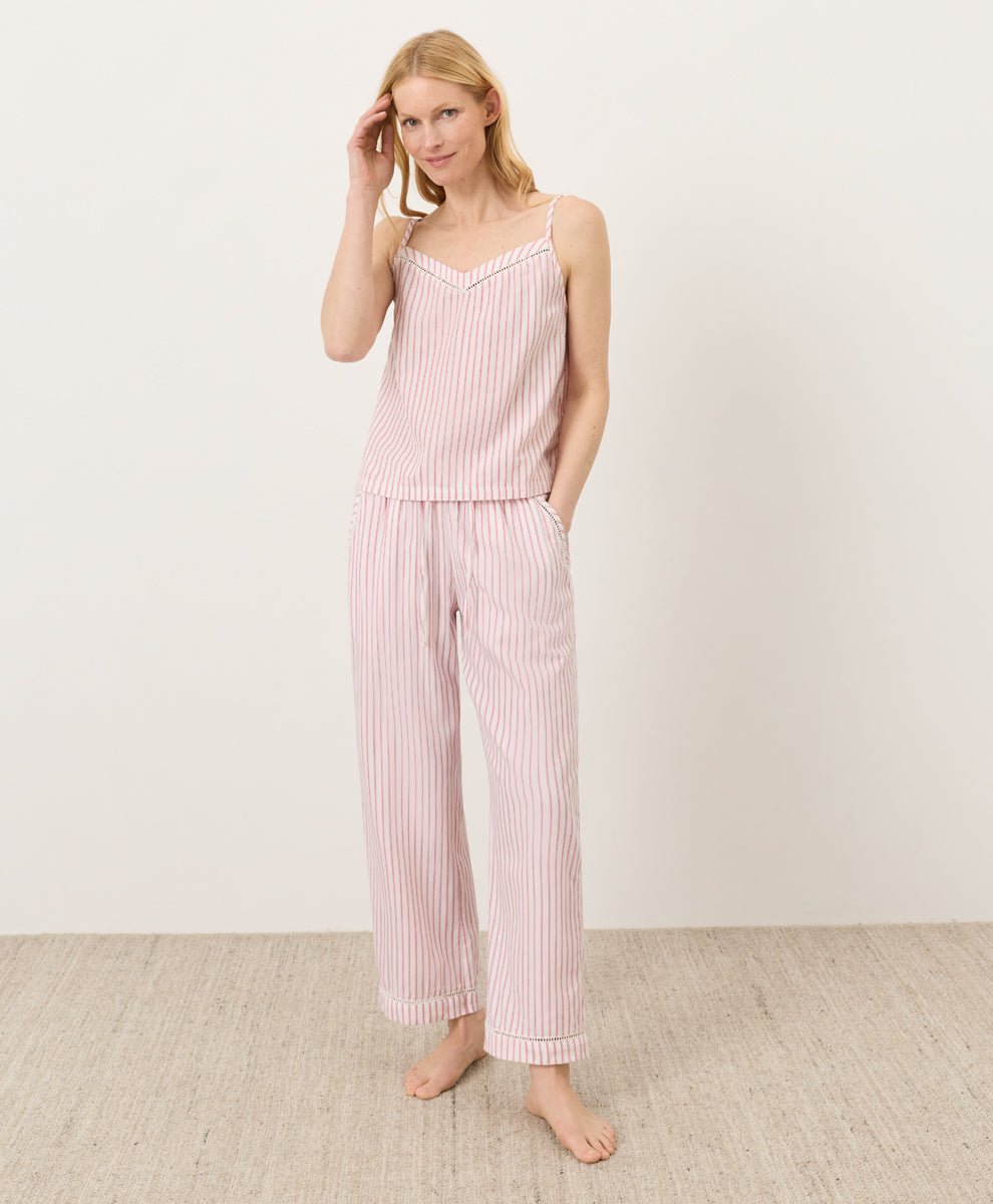 Organic Breezy Cotton Sleep Pant | Dayspring Stripe - Echo Market