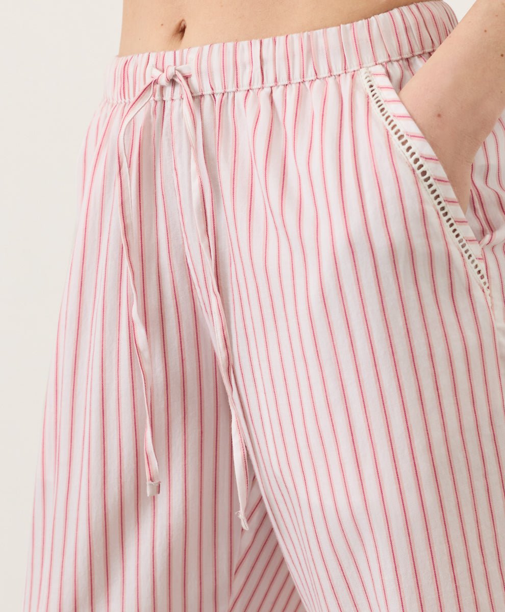 Organic Breezy Cotton Sleep Pant | Dayspring Stripe - Echo Market