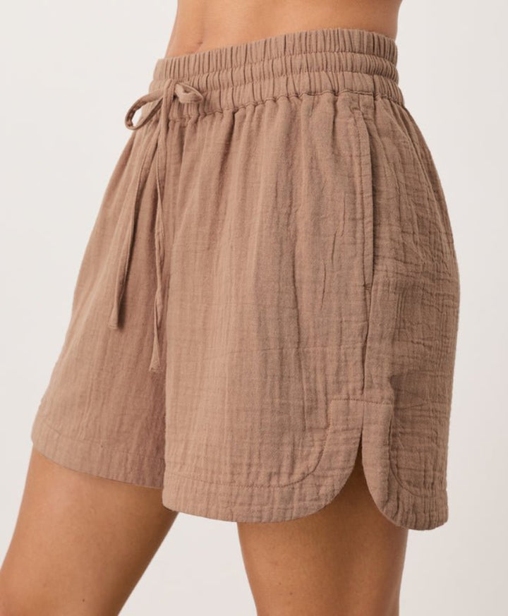 Organic Coastal Double Gauze Curved Hem Short - Echo Market