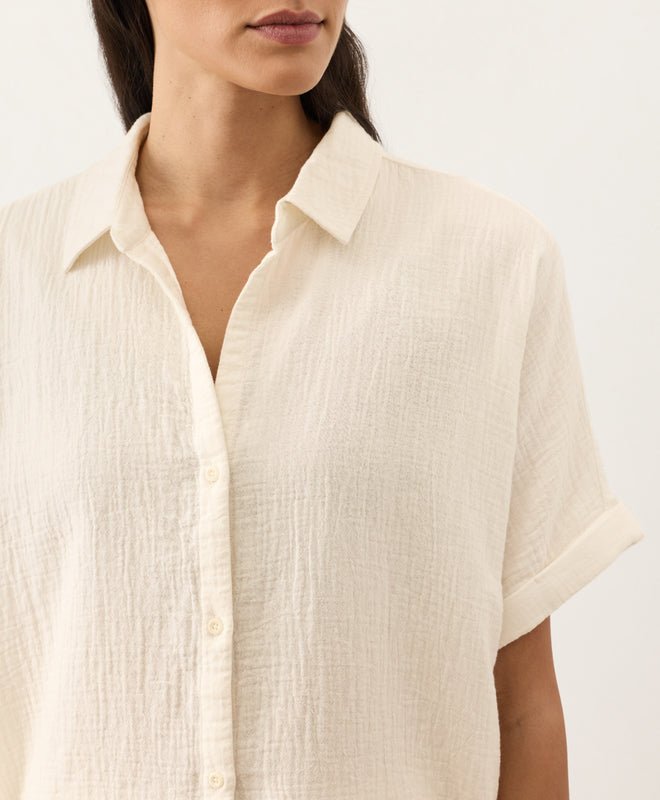 Organic Coastal Double Gauze Relaxed Shirt - Echo Market