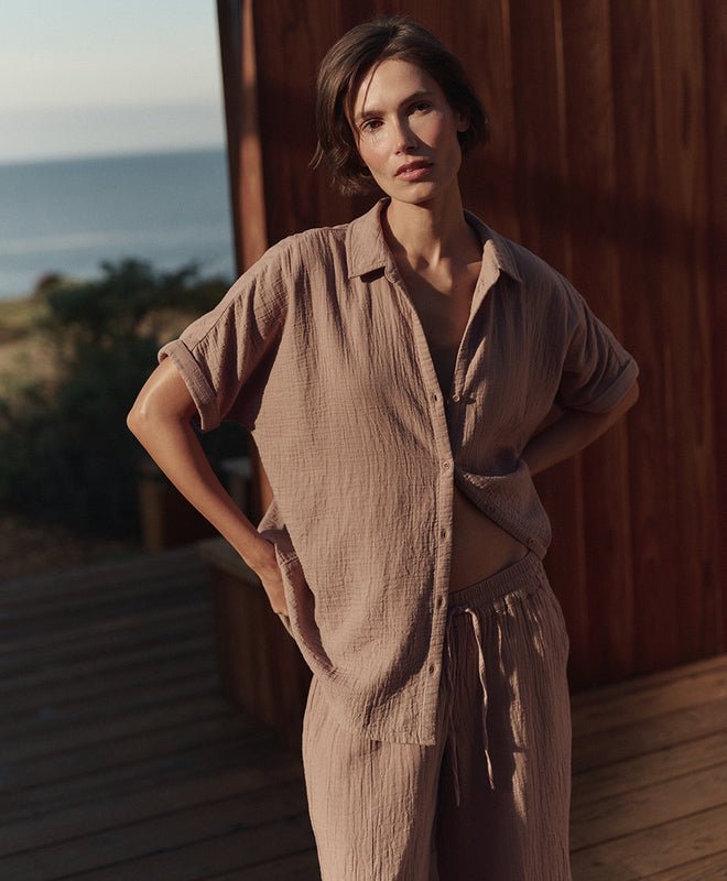 Organic Coastal Double Gauze Relaxed Shirt - Echo Market