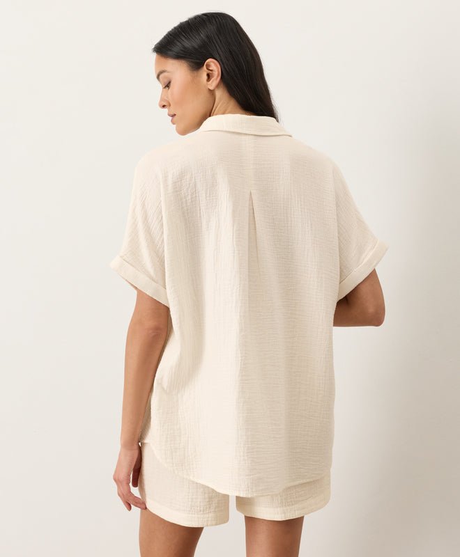 Organic Coastal Double Gauze Relaxed Shirt - Echo Market