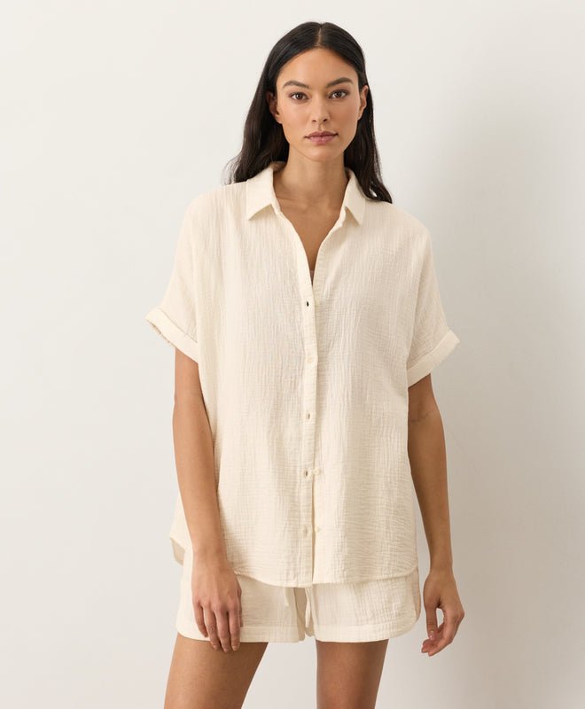 Organic Coastal Double Gauze Relaxed Shirt - Echo Market