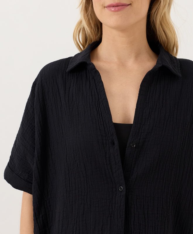 Organic Coastal Double Gauze Relaxed Shirt - Echo Market