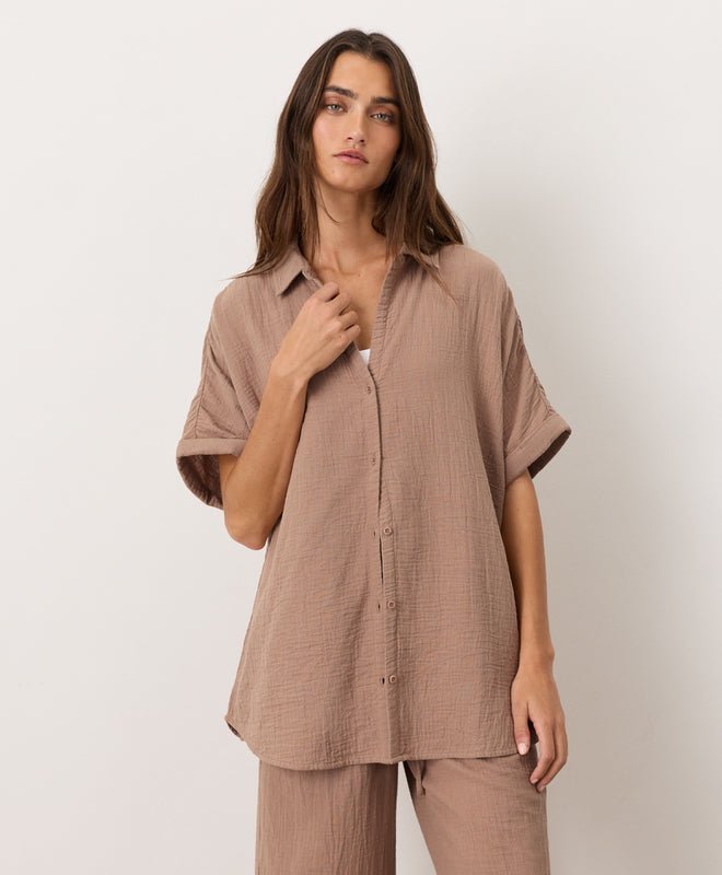 Organic Coastal Double Gauze Relaxed Shirt - Echo Market