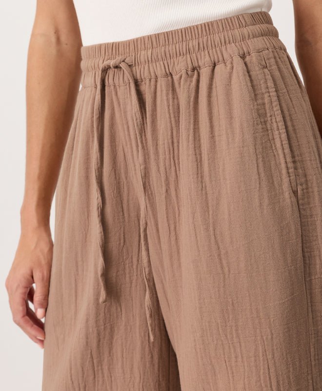 Organic Coastal Double Gauze Split Hem Pant - Echo Market