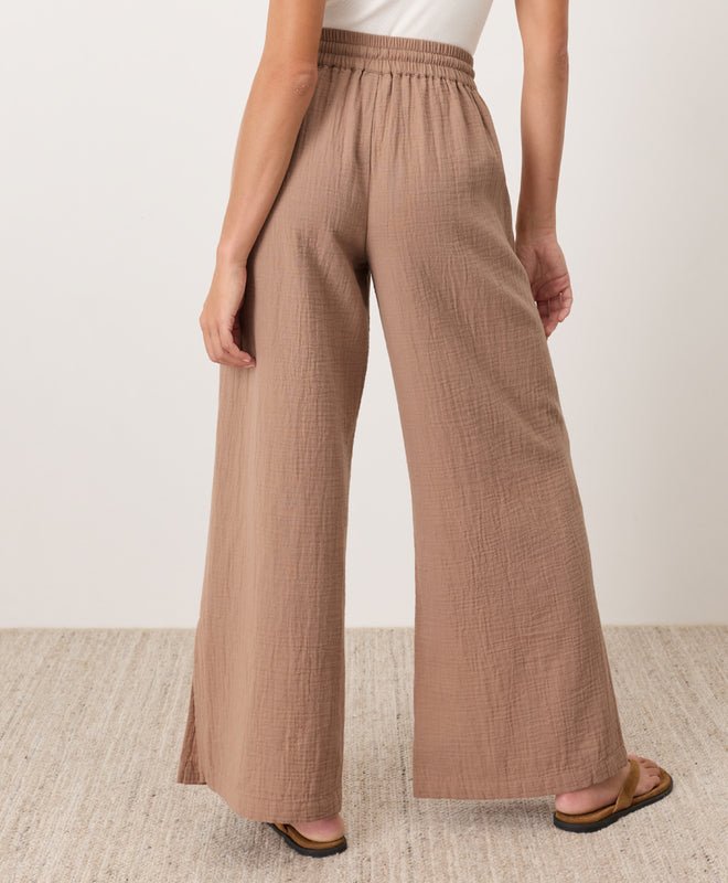 Organic Coastal Double Gauze Split Hem Pant - Echo Market