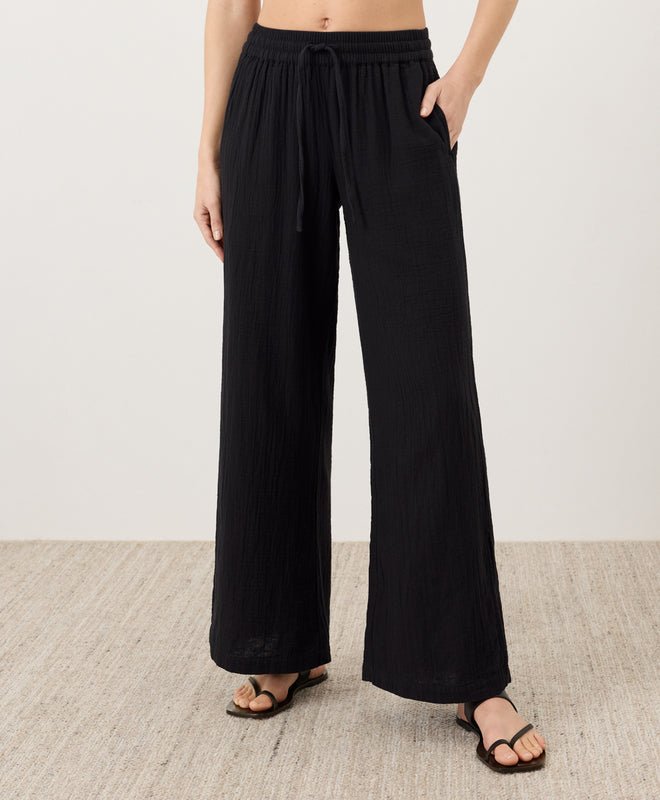 Organic Coastal Double Gauze Split Hem Pant - Echo Market