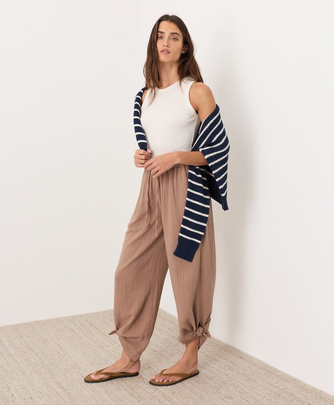 Organic Coastal Double Gauze Split Hem Pant - Echo Market