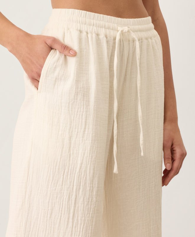 Organic Coastal Double Gauze Split Hem Pant - Echo Market