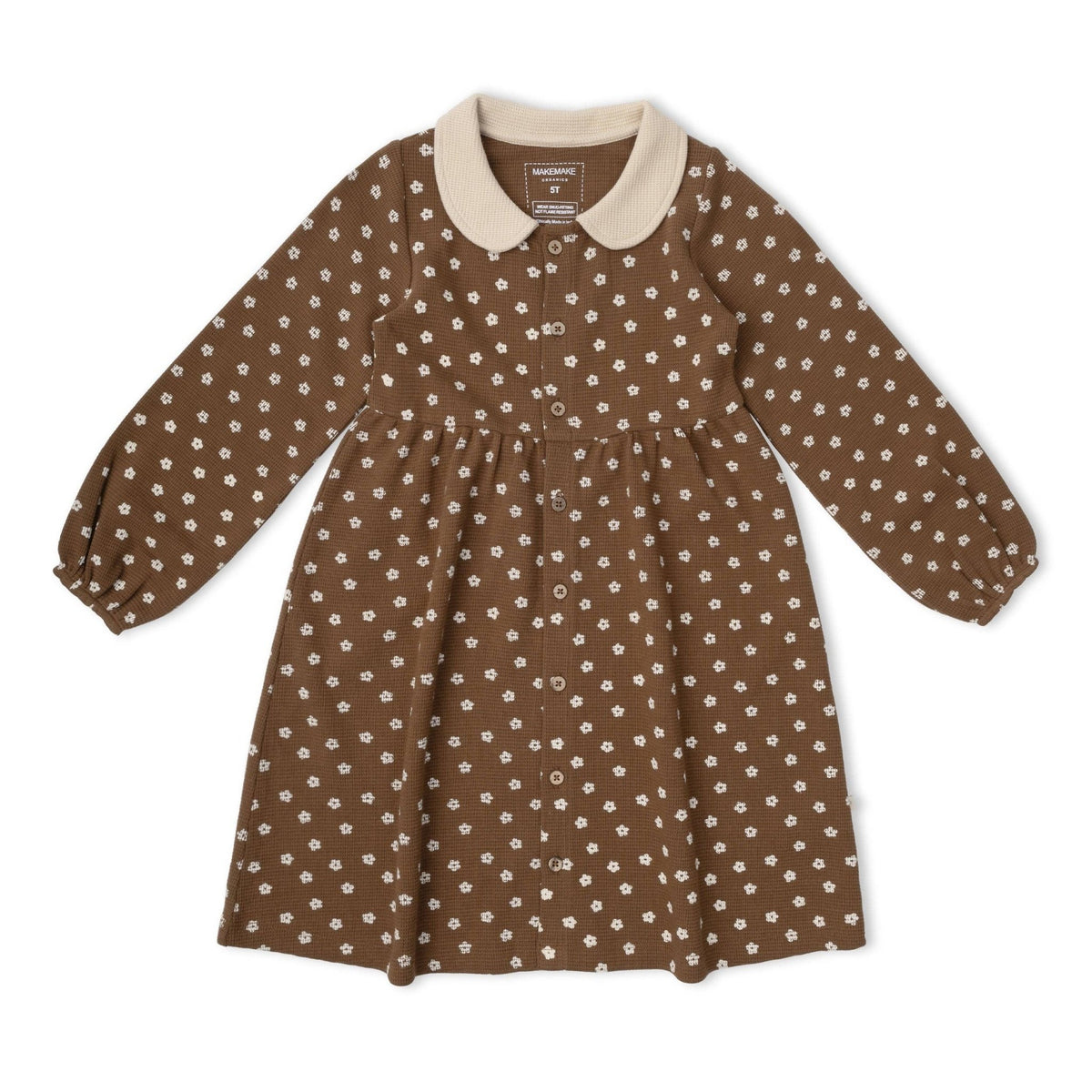 Organic Collared Dress | Chestnut Bloom - Echo Market
