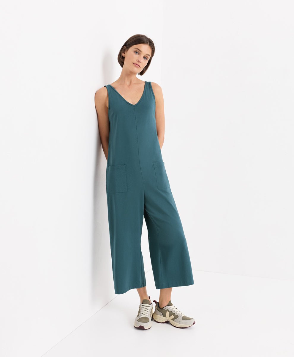 Organic Cool Stretch Cropped Jumpsuit - Echo Market