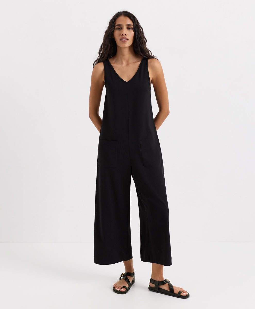 Organic Cool Stretch Cropped Jumpsuit - Echo Market