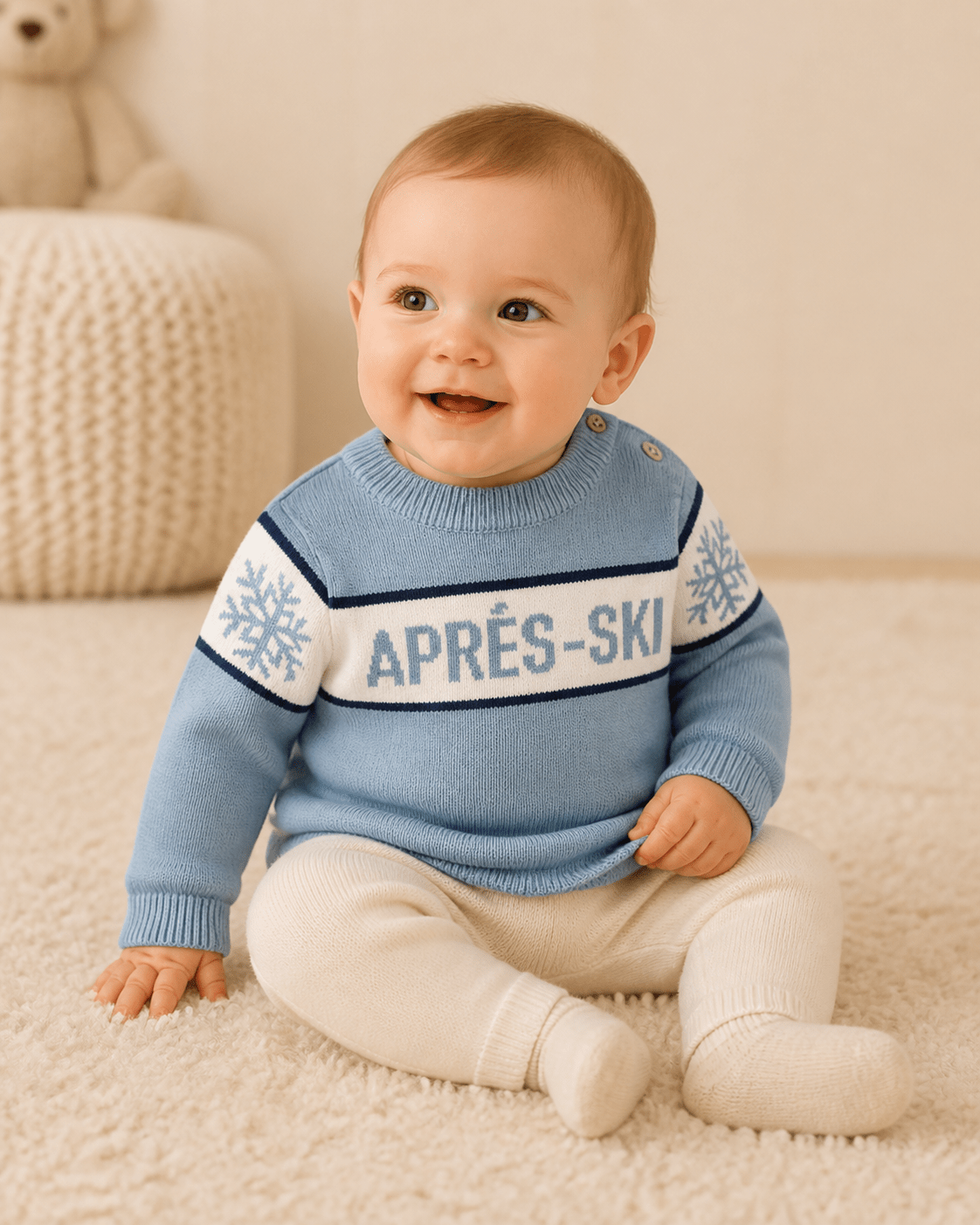 Organic Cotton Après Ski Baby Knit Pullover - Echo Market