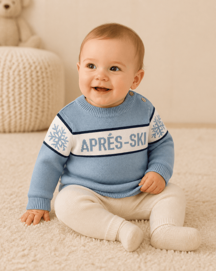 Organic Cotton Après Ski Baby Knit Pullover - Echo Market