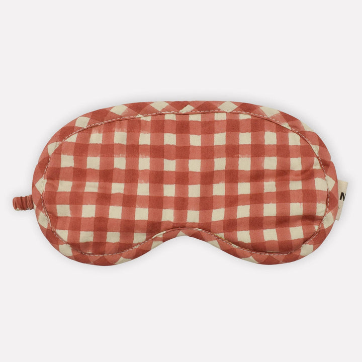 Organic Cotton Eye Mask | Gingham | Ginger - Echo Market