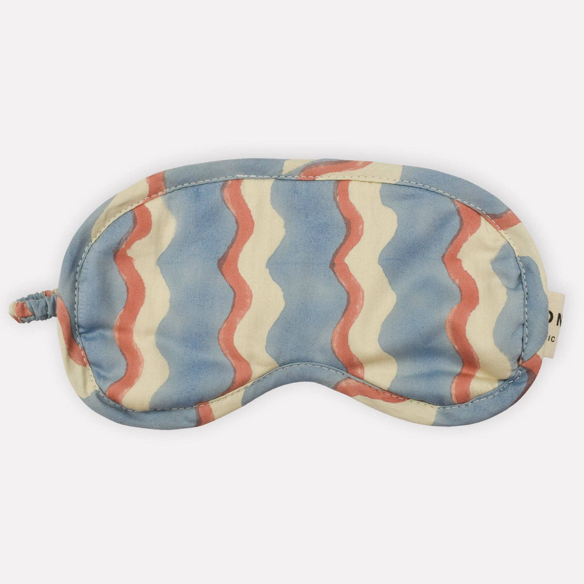 Yonder sleep mask with wavy pattern on a white background