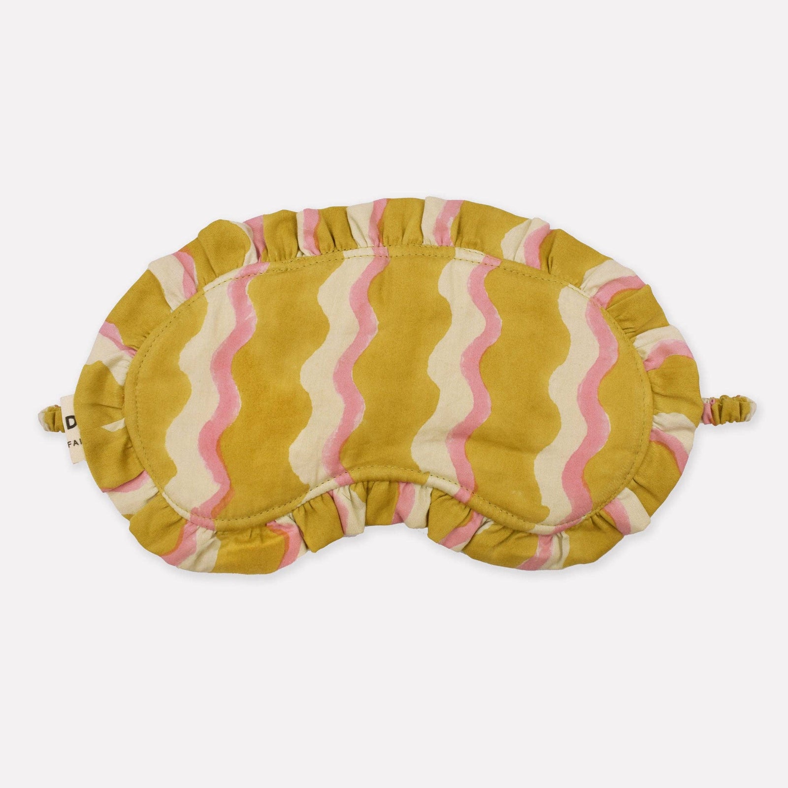 Eye mask with wavy pattern on a white background