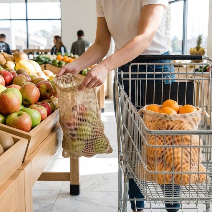Organic Cotton Mesh Produce Bags | 2 Pack - Echo Market
