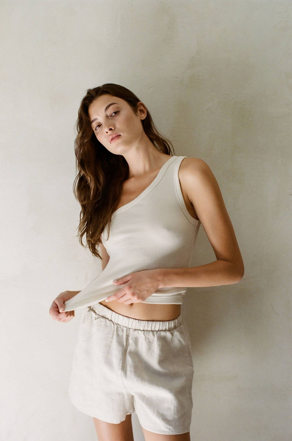 Organic Cotton One Shoulder Top - Echo Market