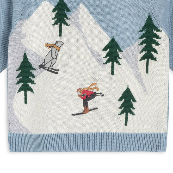 Organic Cotton Ski Knit Baby Pullover Sweater &amp; Pant Set - Echo Market
