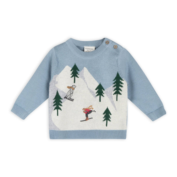 Organic Cotton Ski Knit Baby Pullover Sweater &amp; Pant Set - Echo Market