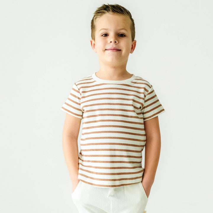 Organic Cotton Tee & Pants Set | Stripes - Echo Market