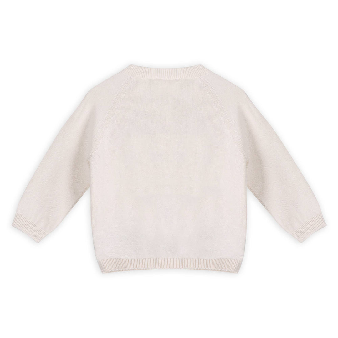 Organic Dino Jacquard Baby Knit Pullover | Natural - Echo Market